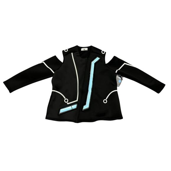 NEW Disney Tron Jacket Adult 1X Black Blue Lightcycle Run Light Up Costume - Picture 4 of 8